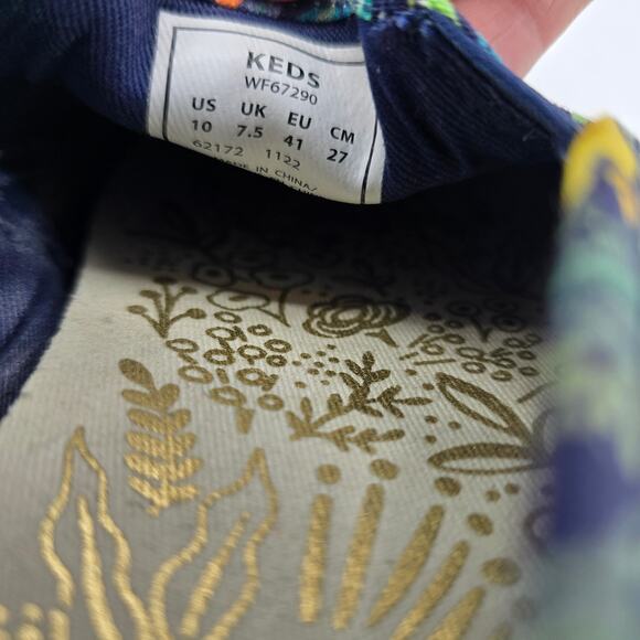 Keds x Rifle Paper Co. Double Decker Garden Party Canvas Slip-Ons US 10 - Picture 9 of 10